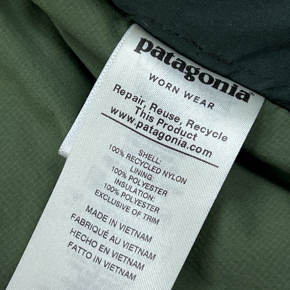 Patagonia Men's Stretch Nano Storm Jacket Small Green H2No Hooded Full Zip Coat - Picture 6 of 15